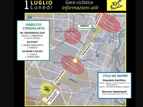 Tutte le info sull’arrivo di tappa a Torino del Tour de France